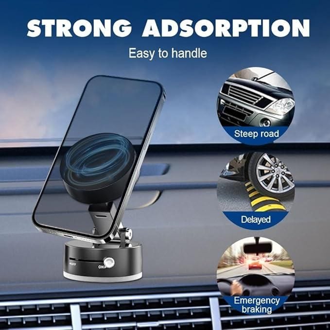 Magnetic  Phone Holder – Foldable, 360° Rotatable & Works Everywhere!