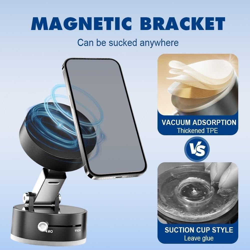 Magnetic  Phone Holder – Foldable, 360° Rotatable & Works Everywhere!